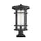 Z-Lite Jordan 1 Light Outdoor Pier Mounted Fixture, Black And Clear Seedy 570PHXL-533PM-BK - alternate 5